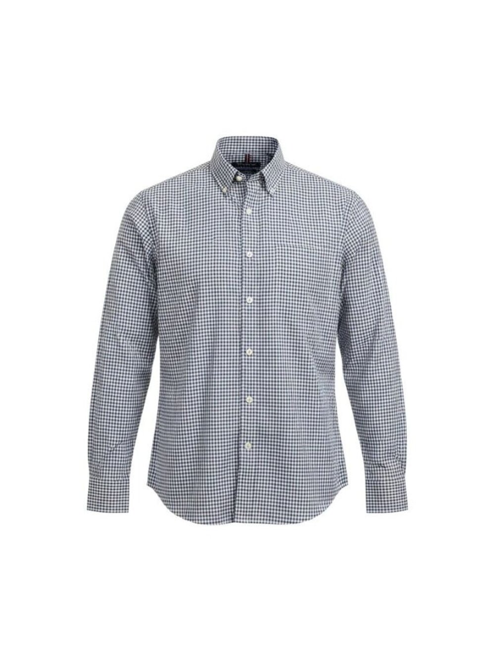 Tommy Hilfiger Mens Blue & White Gingham Button-Up Shirt 18-18.5 34/35 2XL
